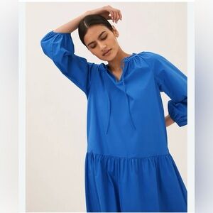 Marks & Spensers vibrant blue midi dress